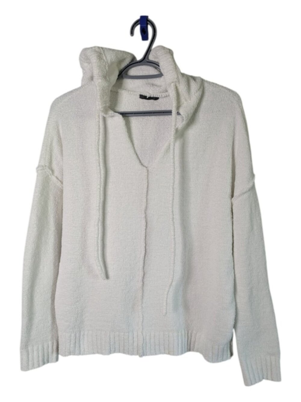 ATM Anthony Thomas Melillo Fleece Inside‎ Out Hoodie White Size Medium Relaxed
